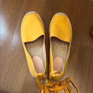 J. Crew Yellow Espadrille Flats